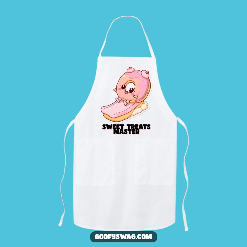 Funny Donut Slide Apron: Cook with Joy and Sweet, Humorous Flair in the Kitchen