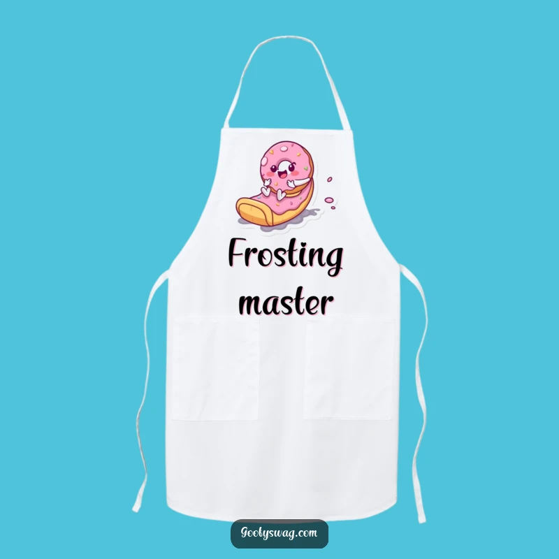 Funny Donut Slide Apron: Kitchen Playful Character, Perfect Gift for Sweet Bakers