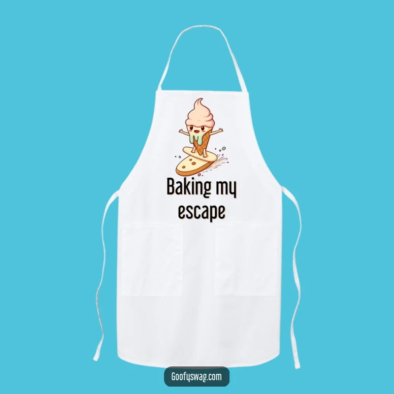 Funny Ice Cream Cone Surf Apron - Cook with Sweet Style and Humor
