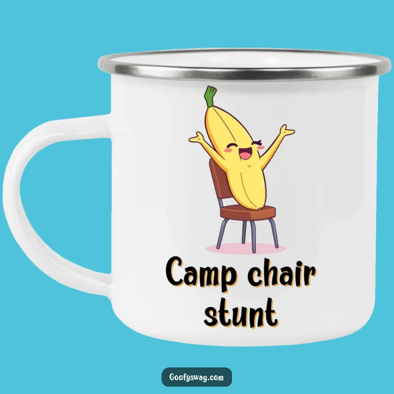 Funny Banana Peel Camping Mug: Backflip Adventures