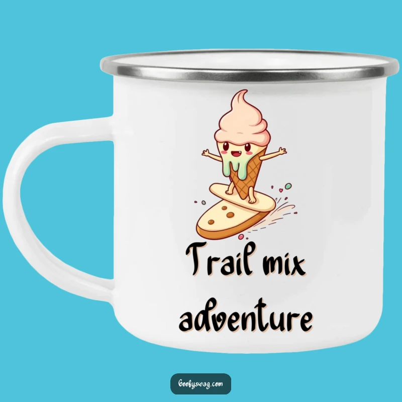 Funny Ice Cream Cone Surf Camping Mug - Adventure Fuel for Sweet Tooths