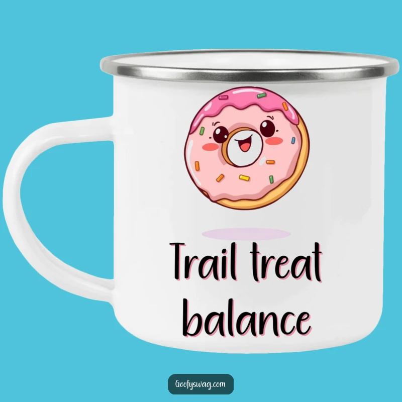 Funny Jelly Doughnut Camping Mug: Sweet Sips with Wobbly Balance Design