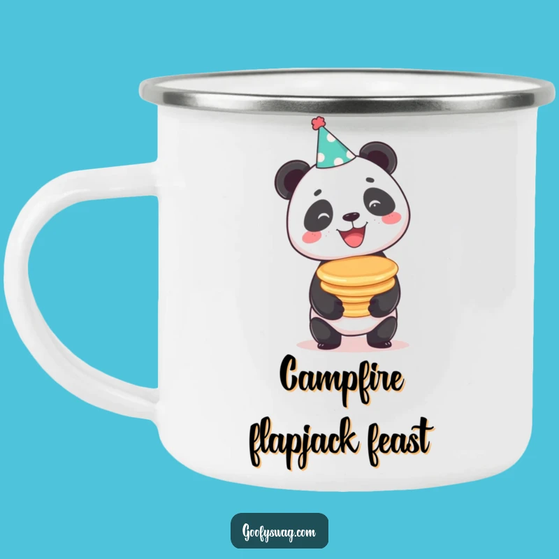 Funny Panda Pancakes Camping Mug: Durable & Hilarious Outdoor Treat Companion