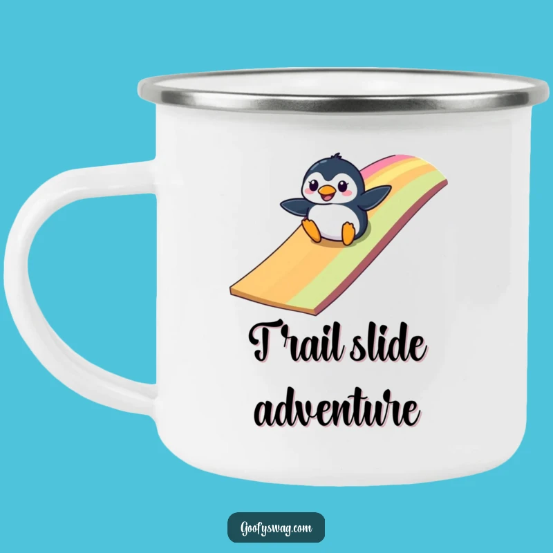 Funny Penguin Ramp Camping Mug: Durable & Hilarious Outdoor Companion