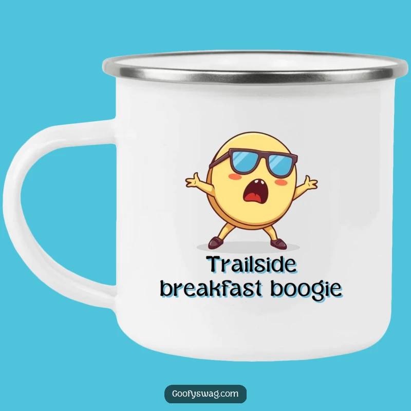 Funny Pancake Camping Mug: Breakdancing Breakfast Brews