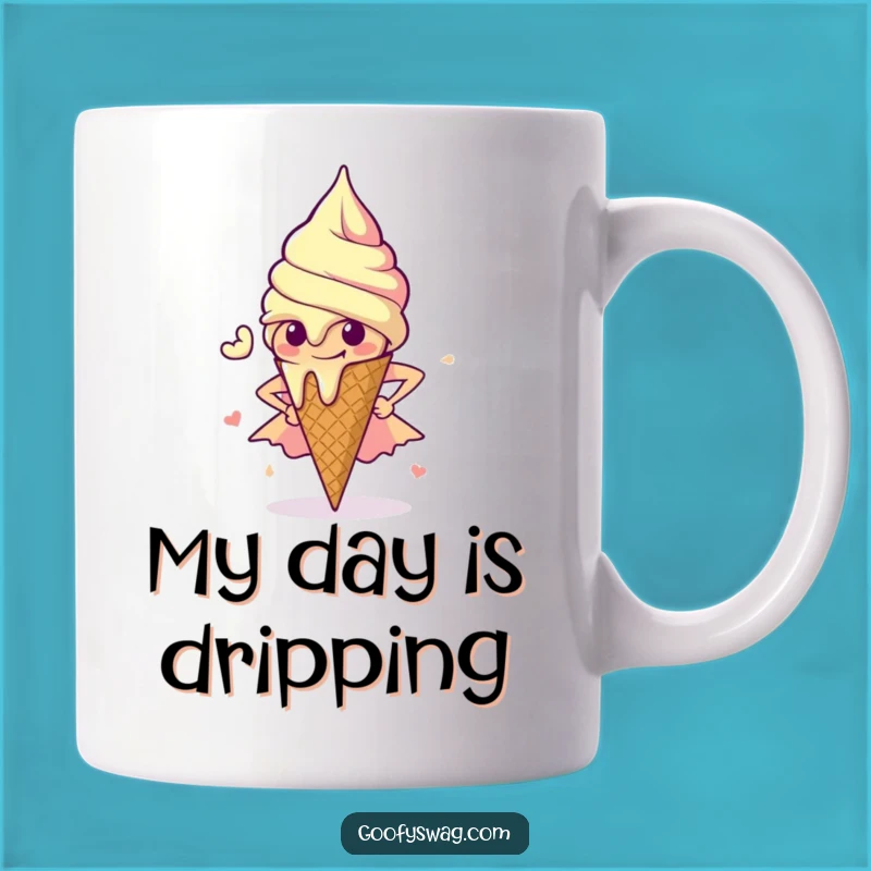 Funny Melting Ice Cream Superhero Mug: A Hilarious Treat for Dessert Lovers!