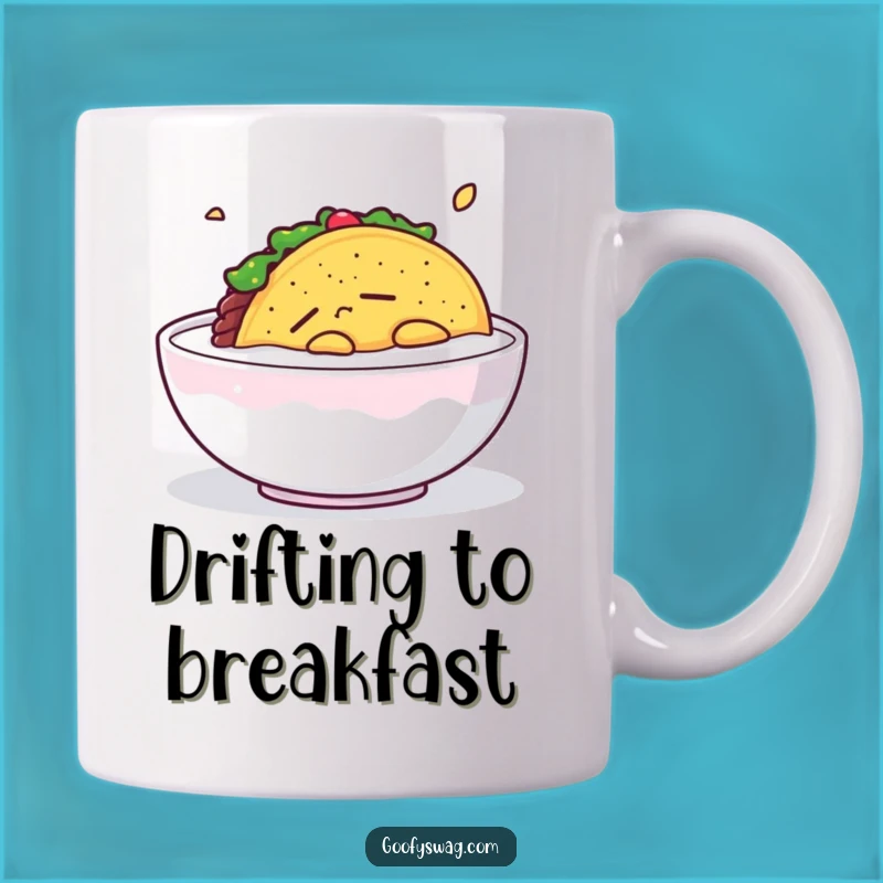 Funny Sleepy Taco Mug: Adorable Floating Taco, Perfect Gift for Breakfast Lovers