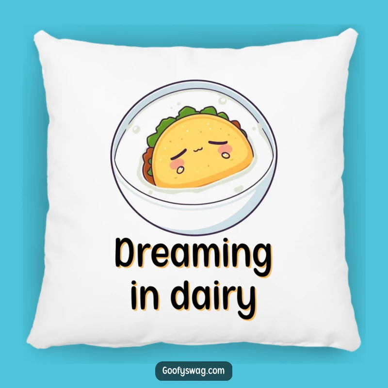 Funny Sleepy Taco Pillow: Cozy Breakfast Dreams, Humorous Accent