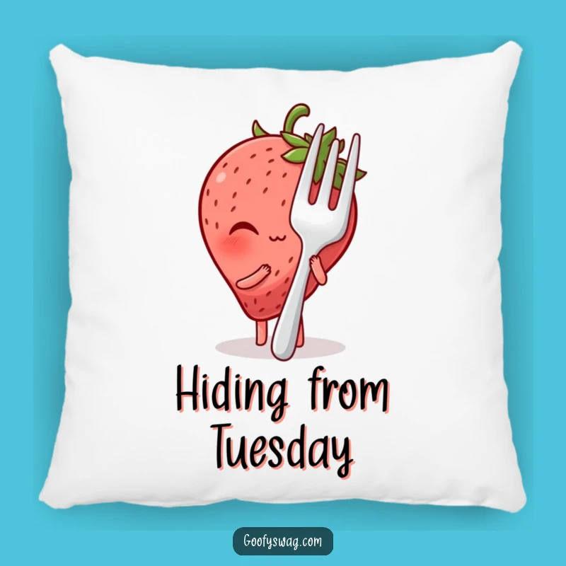 Funny Blushing Strawberry Pillow: Add Cute Humor to Your Couch with This Cozy Pillow