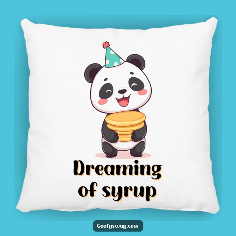 Funny Panda Pancakes Pillow: Comfy & Hilarious Accent for Cozy Celebrations