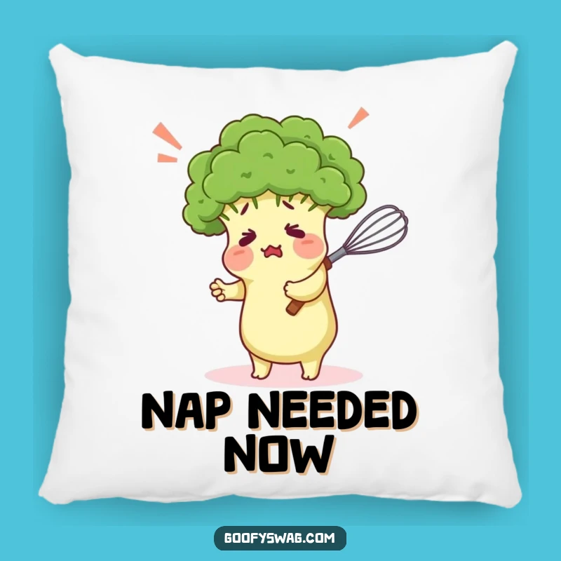 Funny Broccoli Hugging Whisk Pillow - Comfy & Hilarious Home Decor Gift