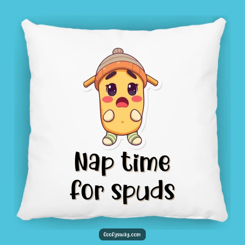 Comforting Funny Potato Pillow - Soft Surprised Spud Accent
