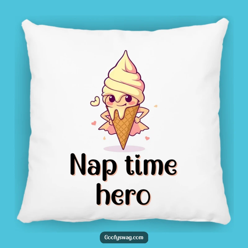 Funny Melting Ice Cream Pillow: Cozy Comfort with Heroic Sweetness!