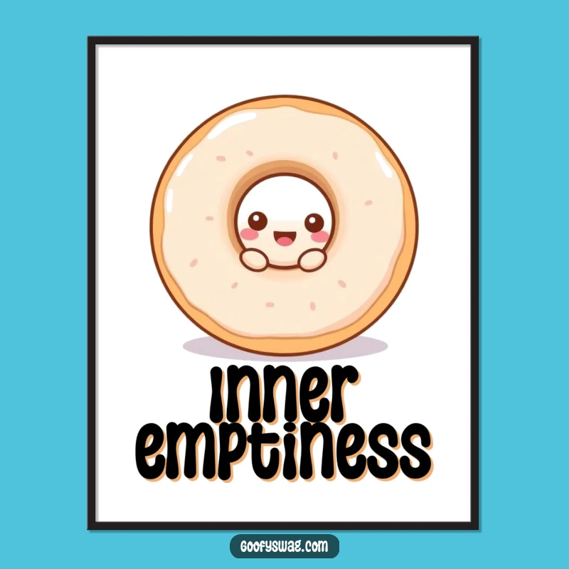 Funny Doughnut Peek Digital Art: Instant Hilarious Decor for Donut Lovers!
