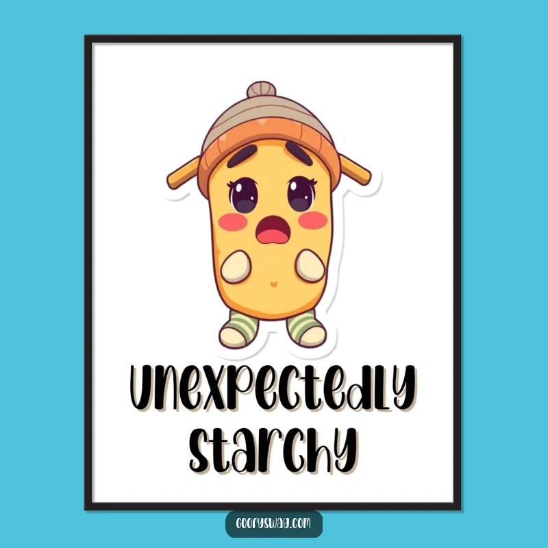 Downloadable Funny Potato Art - Surprised Spud Digital Print