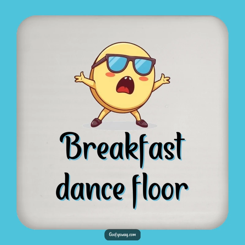 Funny Pancake Coaster: Breakdancing Breakfast Protection