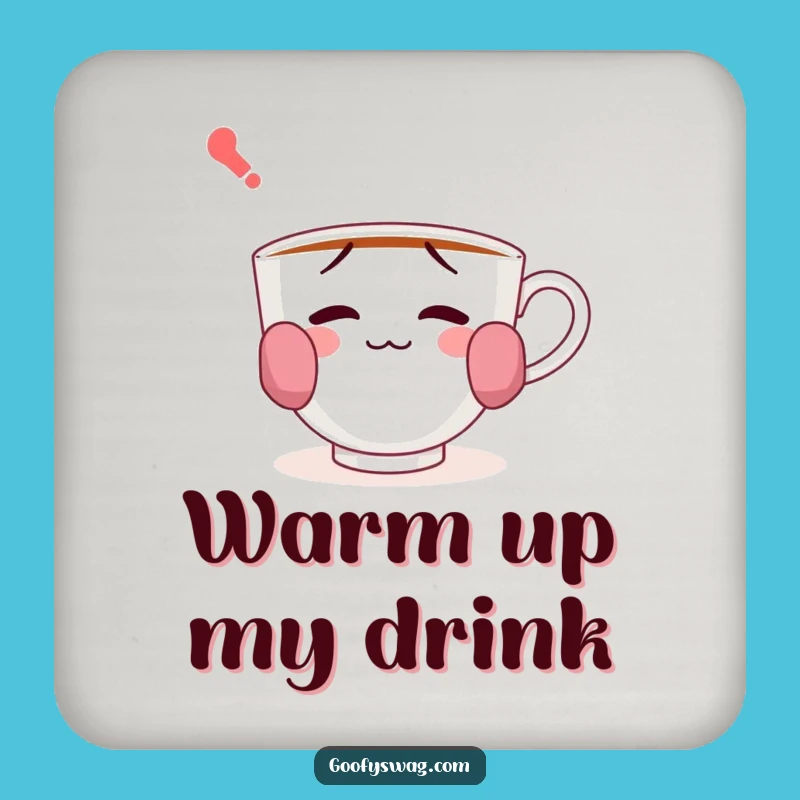 Funny Confused Teacup Coaster - Protect Surfaces with Quirk