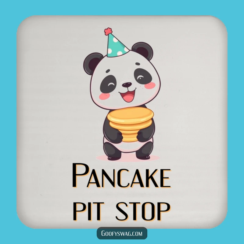 Funny Panda Pancakes Coaster: Protect Surfaces Hilariously, Perfect Party Accessory