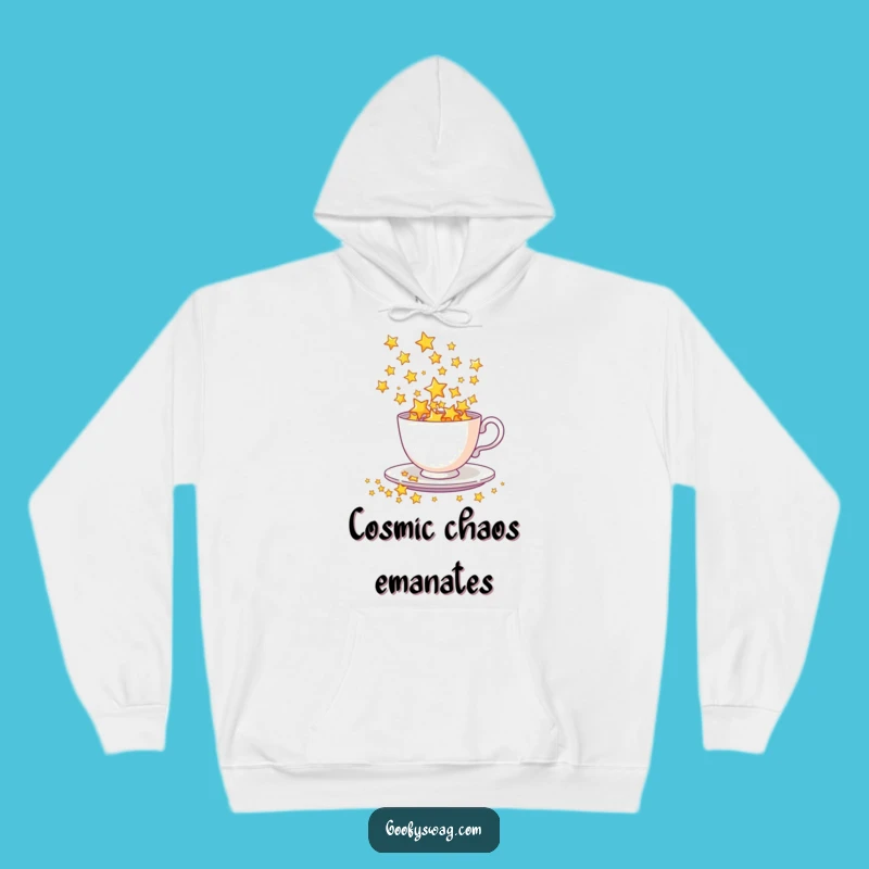 Cozy Funny Star Spill Hoodie - Warm Celestial Teacup Gift Apparel