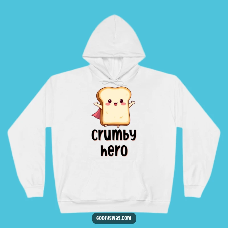 Funny Flying Toast Hoodie: Cozy Tiny Cape Hero Sweatshirt, Gift