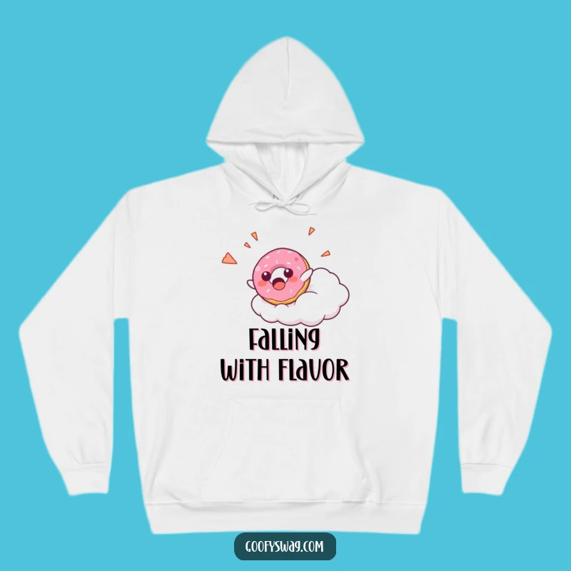 Cozy Funny Donut Falling Hoodie: Your Warm, Hilarious Companion for Sweet Adventures