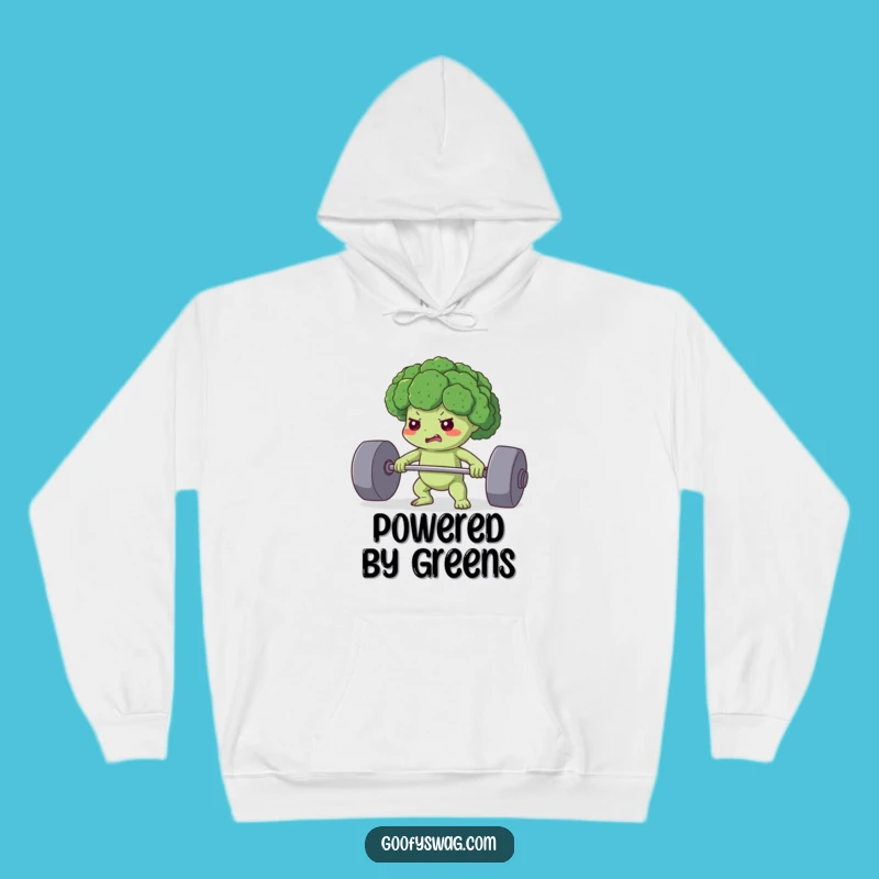 Funny Determined Broccoli Hoodie: Warmth and Strength, Ultimate Funny Gift
