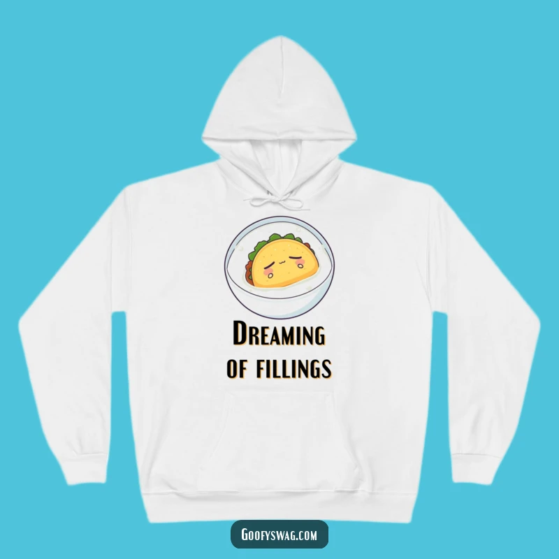 Funny Sleepy Taco Hoodie: Cozy Breakfast Dreams, Humorous Gift
