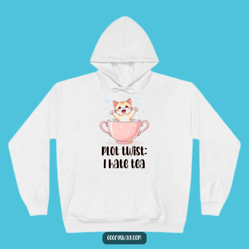 Cozy Funny Cat Teacup Hoodie: Warm and Hilarious Surprise for Chilly Days