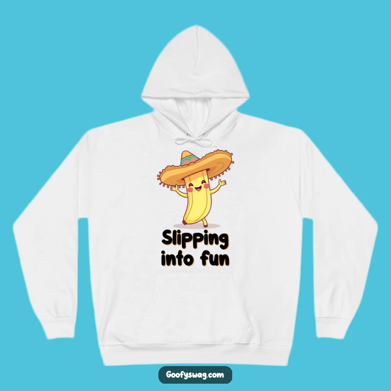Funny Banana Peel Cha-Cha Hoodie - Cozy Fiesta Design, Perfect Party Gift