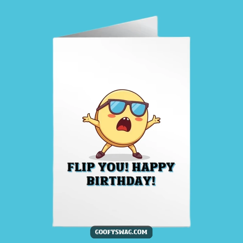Funny Free Printable Pancake Birthday Card - Cool Shades Pancake Breakdancing Gift!