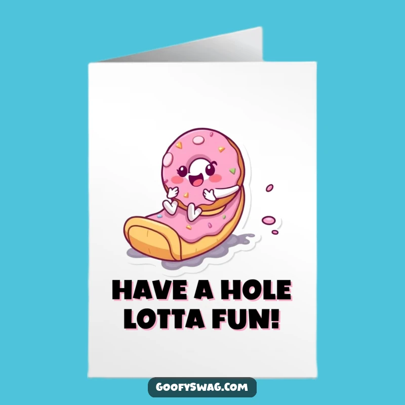 Free Printable Birthday Card: Donut Slide Fun, Downloadable Gift for a Joyful Celebration