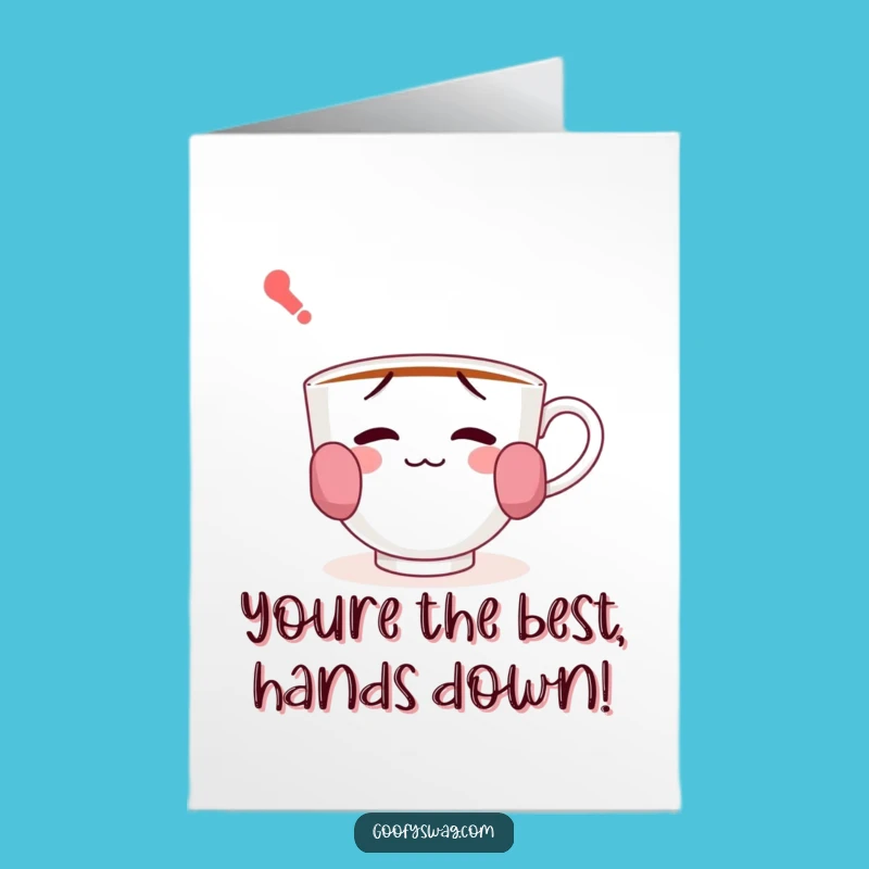 Free Printable Congrats Card: Sock Handles Teacup, Hilarious Downloadable Gift for Unique Achievements