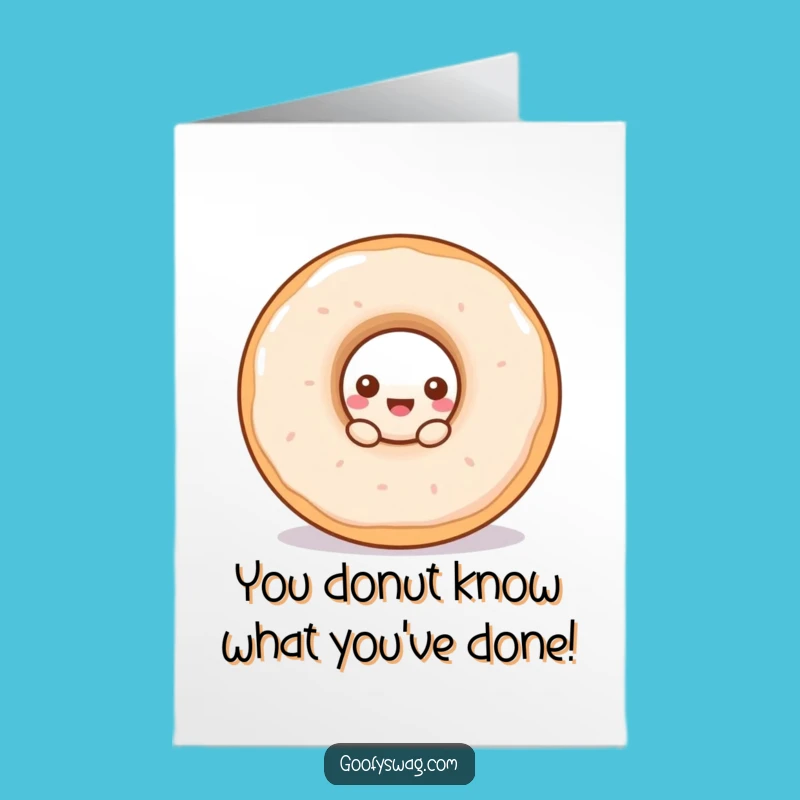 Free Printable Congrats Card: Curious Doughnut, Humorous Downloadable, Perfect DIY Gift