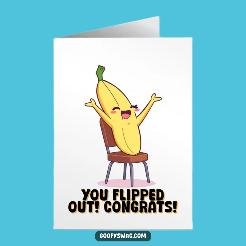 Wacky Free Printable Banana Peel Congrats Card - Backflip Celebration!