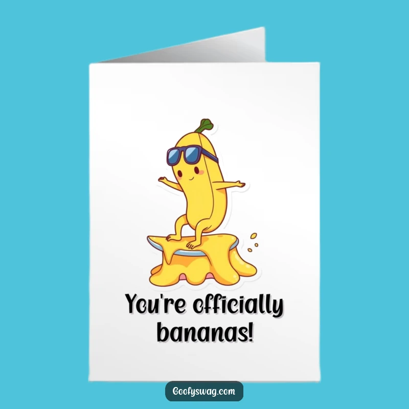 Free Printable Banana Surf Congrats Card - Funny Downloadable Celebration