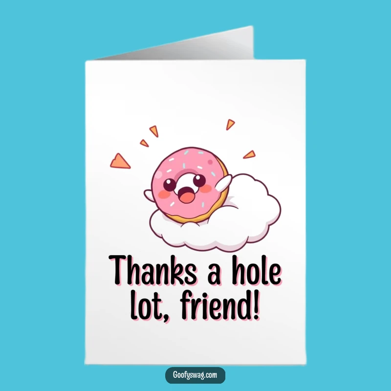 Free Printable Donut Thank You Card: Funny Downloadable Gift for Sweet Gratitude!