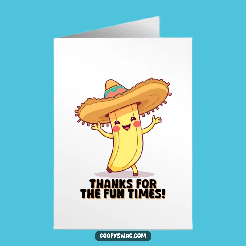 Free Printable Thank You Card: Banana's Fiesta Thanks, Fun Downloadable Gift