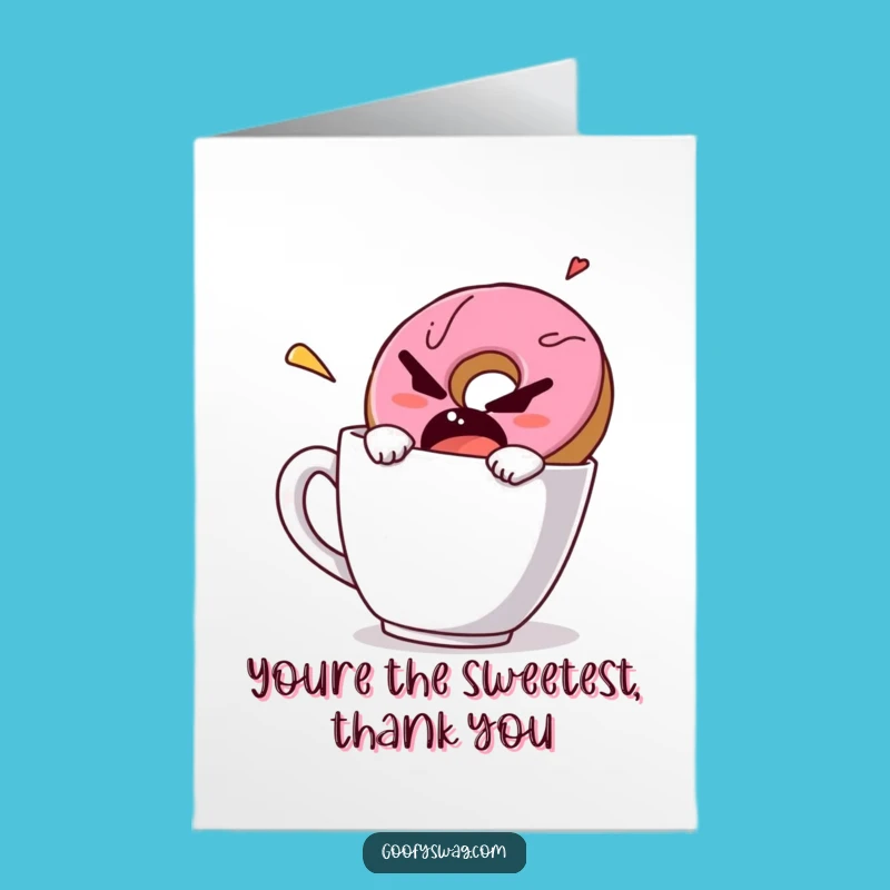 Free Printable Thank You Card: Donut Escapes Mug, A Funny Downloadable Gift of Thanks