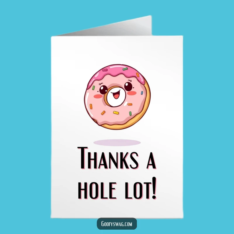 Free Printable Donut Thank You Card: Funny Balancing Design, Perfect Downloadable Gift