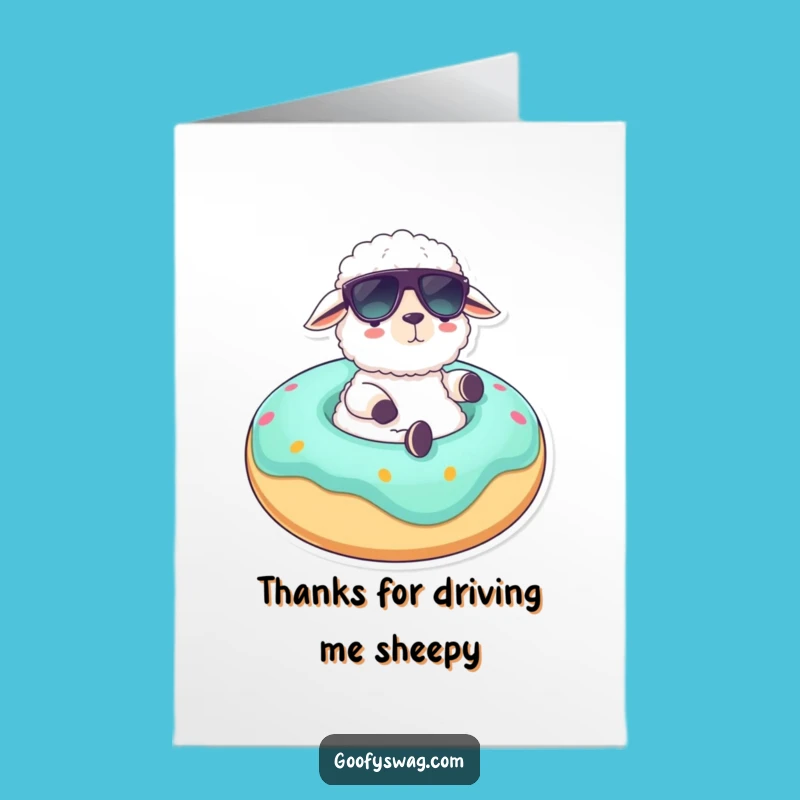 Free Printable Sheep Thank You Card: Cool Thanks DL Card