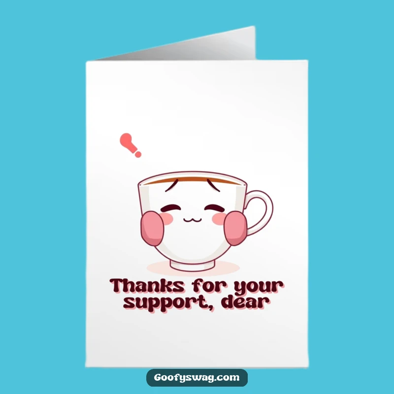 Free Printable Thank You Card: Sock Handles Teacup, A Funny Downloadable Gift of Appreciation