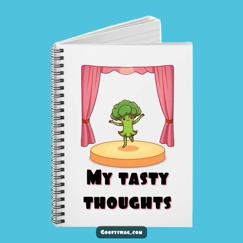 Funny Dancing Broccoli Notebook: Jot Down Energetic Ideas, Great Gift
