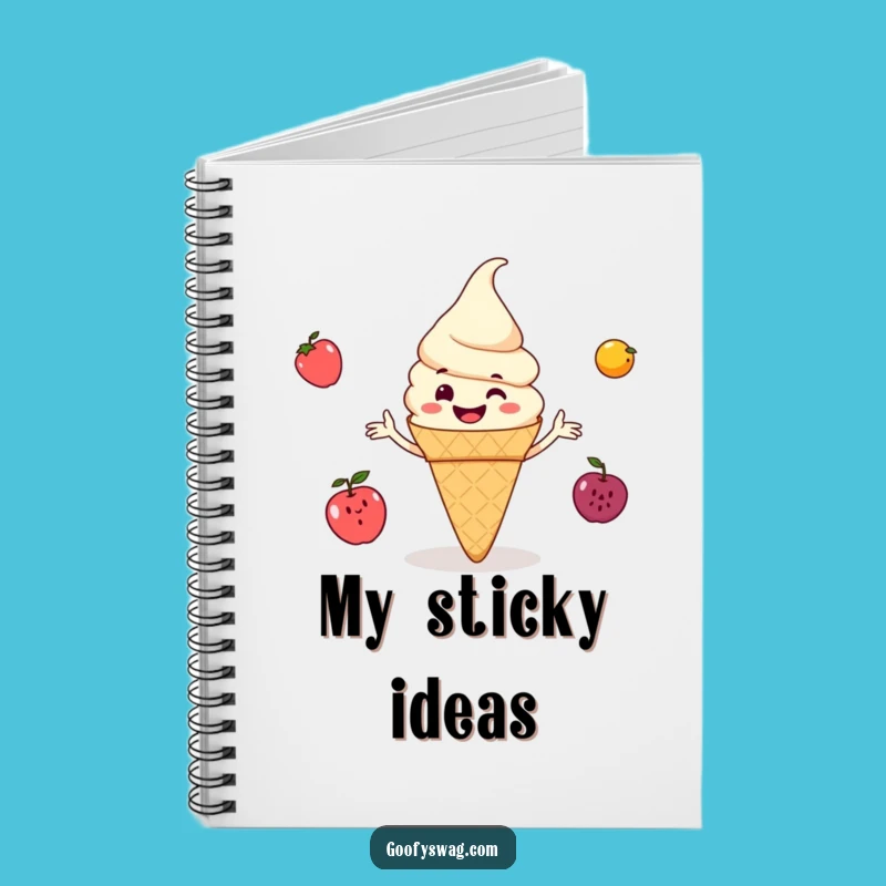 Funny Ice Cream Cone Notebook: Jot Down Sweet Ideas, Great Gift