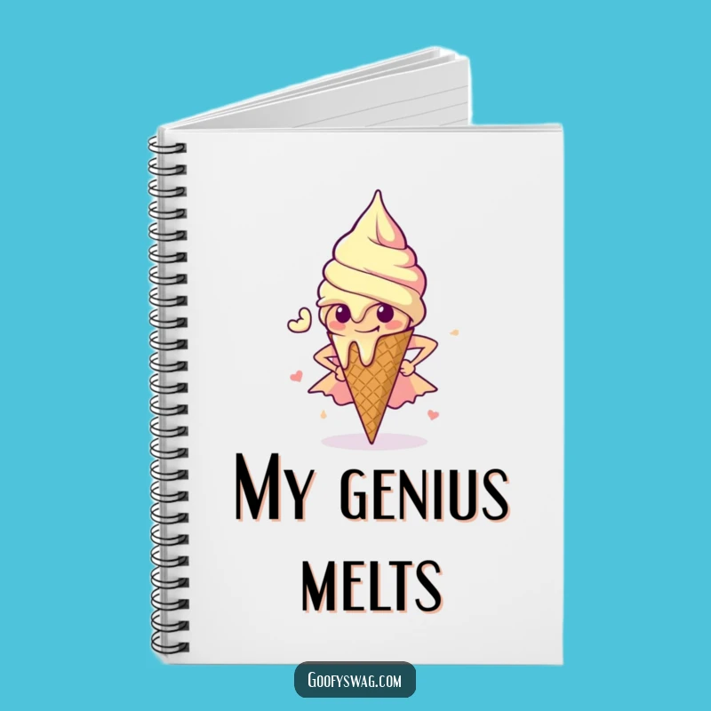 Funny Melting Ice Cream Notebook: Jot Down Your Heroic Ideas!