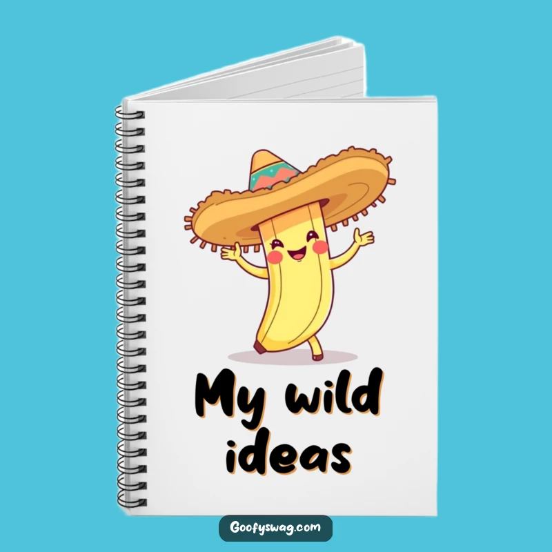 Funny Banana Peel Cha-Cha Notebook - Fiesta Journal, Perfect Party Gift