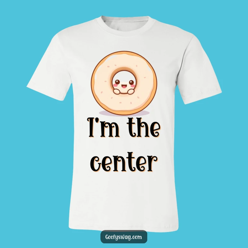 Funny Doughnut Peek T-Shirt: Hilarious Foodie Apparel and Gift for Donut Fans!