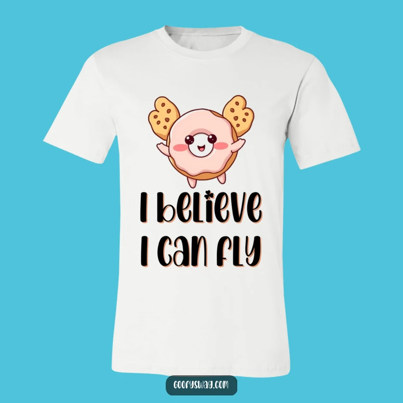 Funny Donut Flying T-Shirt: Cookie Wings for Sweet Adventures
