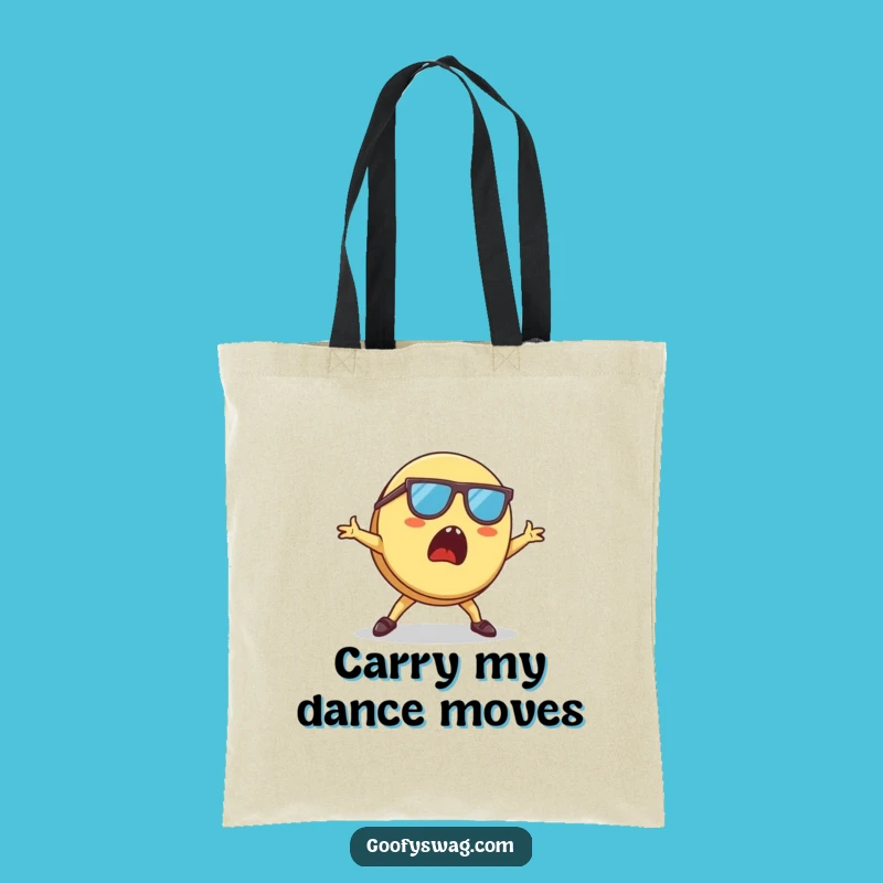 Funny Pancake Tote Bag: Breakdancing Breakfast Carry-All