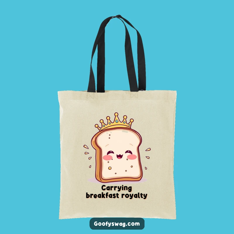 Funny Toast Sneeze Tote Bag: Carry Your Laughs with Royal Crumbs Design