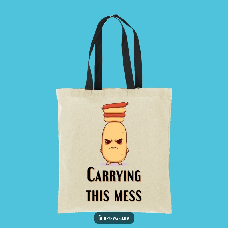 Funny Grumpy Potato Tote Bag - Carry Your Chaos Stylishly